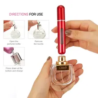 8ml 5ml przenośna Mini butelka perfum wielokrotnego napełniania z rozpylaczem zapach pompka puste pojemniki kosmetyczne butelka rozpylacz do podróży 2